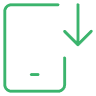 mobile app download icon green